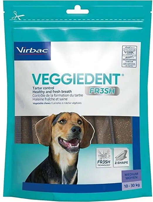 Virbac Veggiedent Fresh Gryzak M (10-30KG) 15SZTUK
