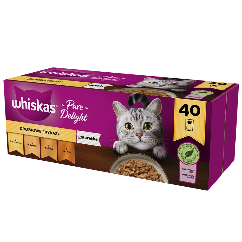 Whiskas Adult Saszetki 40 x 85g Drobiowe Frykasy Mokra Karma