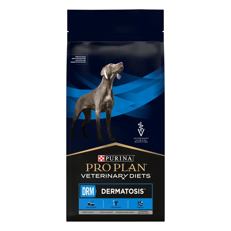 PURINA Pro Plan Veterinary Diets DRM Dermatosis 12kg
