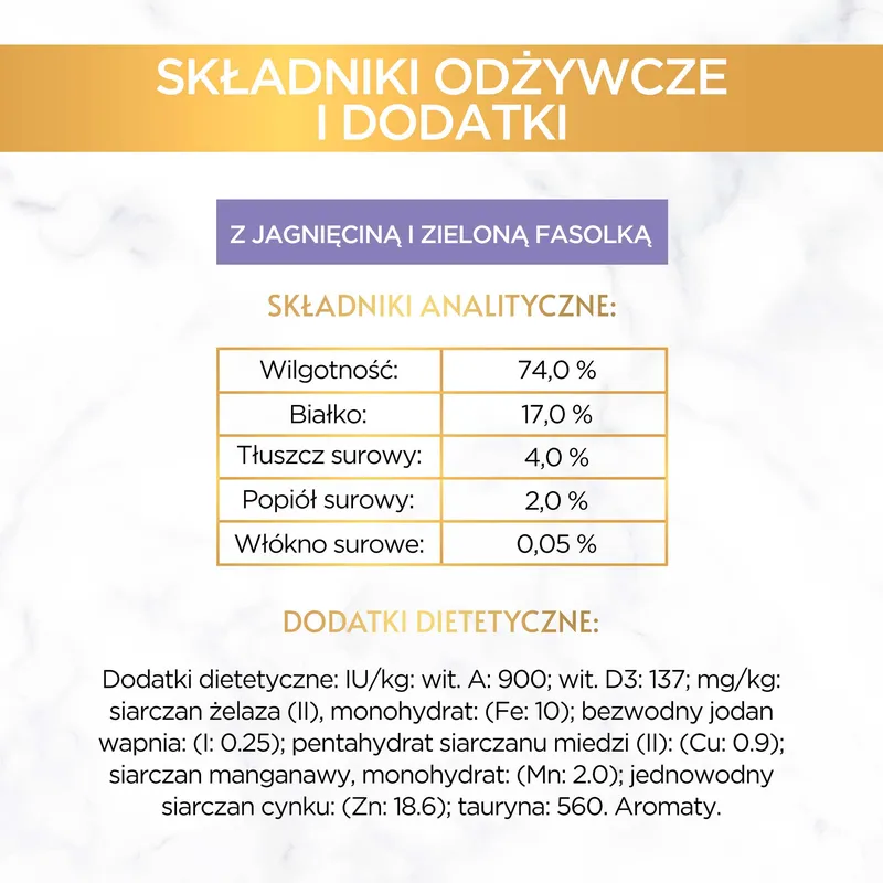 Purina Gourmet Gold Savoury Cake Z Jagnięciną I Zieloną Fasolką 85g