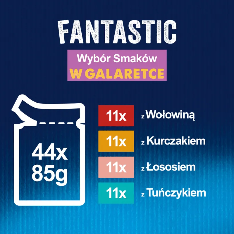 Felix Fantastic Mix Mięsny W Galaretce 44x85g