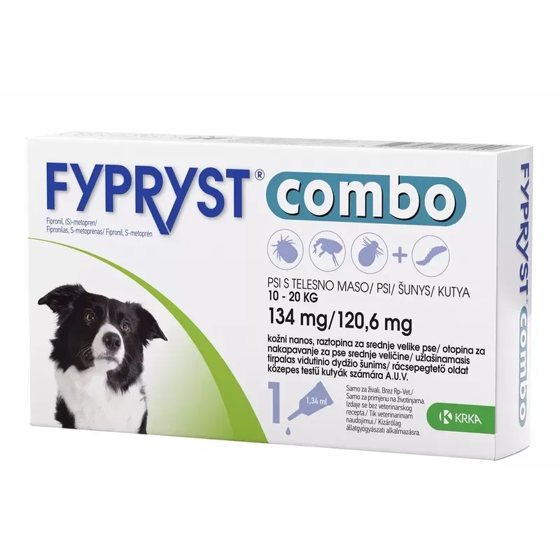 Krka Fypryst Combo Na Pchły I Kleszcze Dla Psa 10–20KG 1 Pipeta