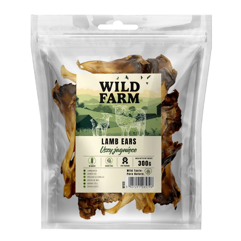 Wild Farm Uszy Jagnięce 300g Przysmak Dla Psa
