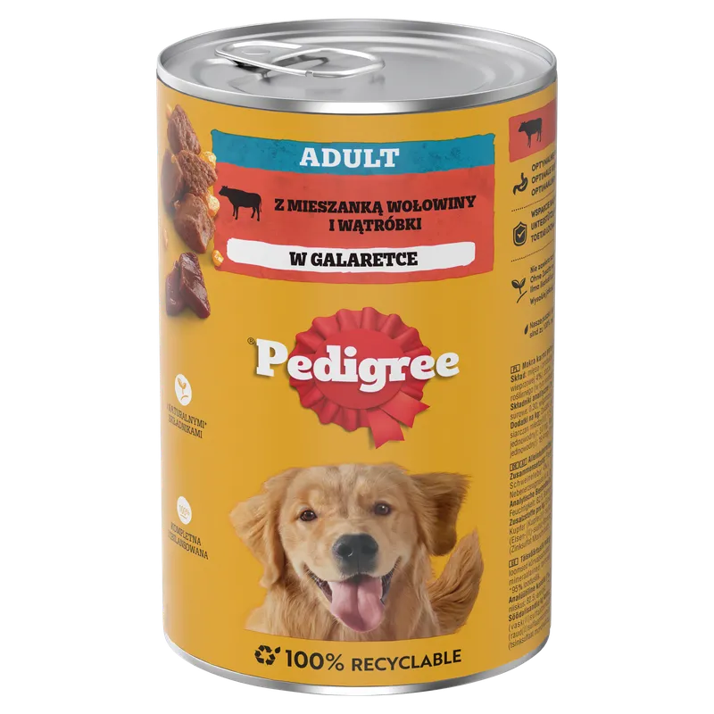 Pedigree Mokra Karma Dla Dorosłych Psów Z Wołowiną W Galaretce 1200g