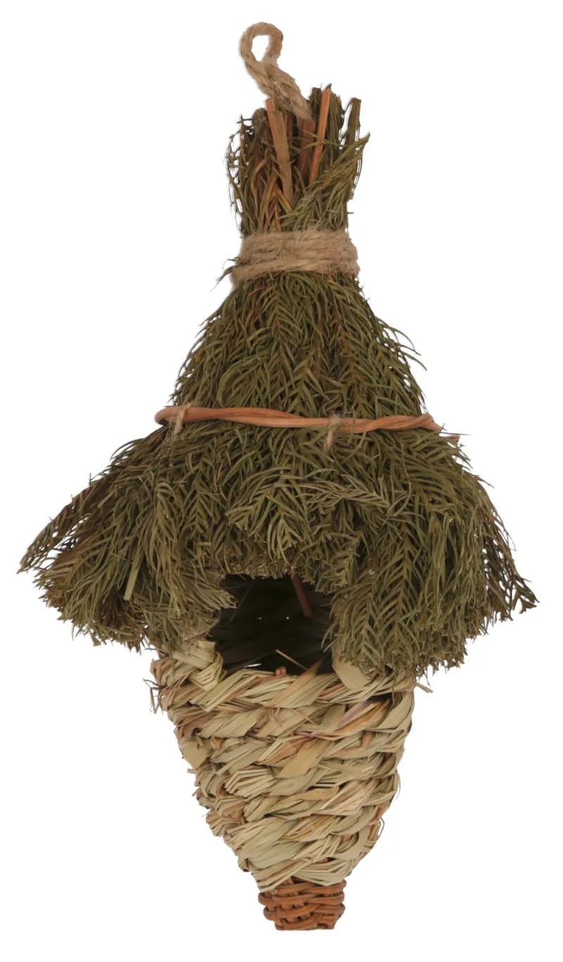 KERBL Wiszące Gniazdo Dla Ptaków Z Trawy, 27 cm X Ø 12 cm