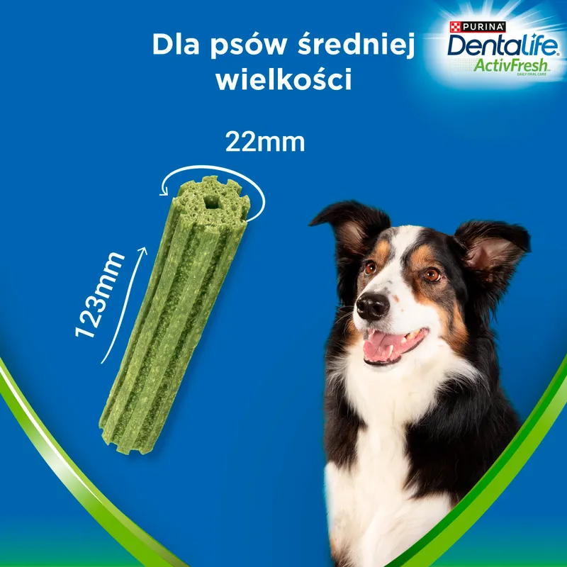 Przysmak Dla Psa Dentystyczny ZOOJOY Medium Activefresh 5 szt 115 g