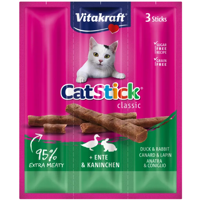 Vitakraft Cat Stick Mini Kabanosy Królik Z Kaczką 3x18g