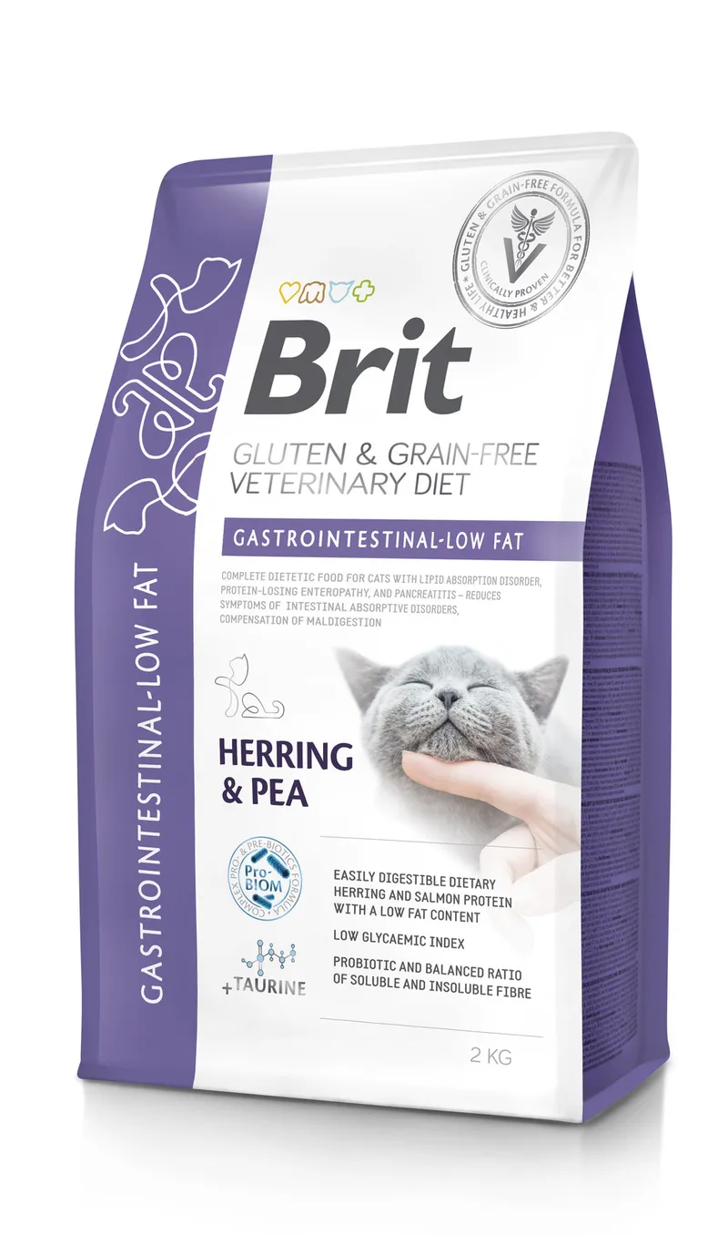Brit GF Veterinary Diets Cat Gastrointestinal-Low Fat 2kg