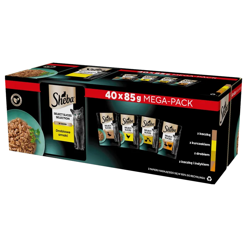 SHEBA® Selection Select Slices Drobiowe Smaki 40x85g