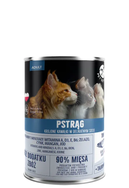 PetRepublic Pstrąg Krojone Kawałki W Delikatnym Sosie 400g