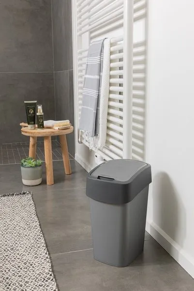 Curver Flip Bin Kosz Na Śmieci 10l - Szaro-Grafitowy