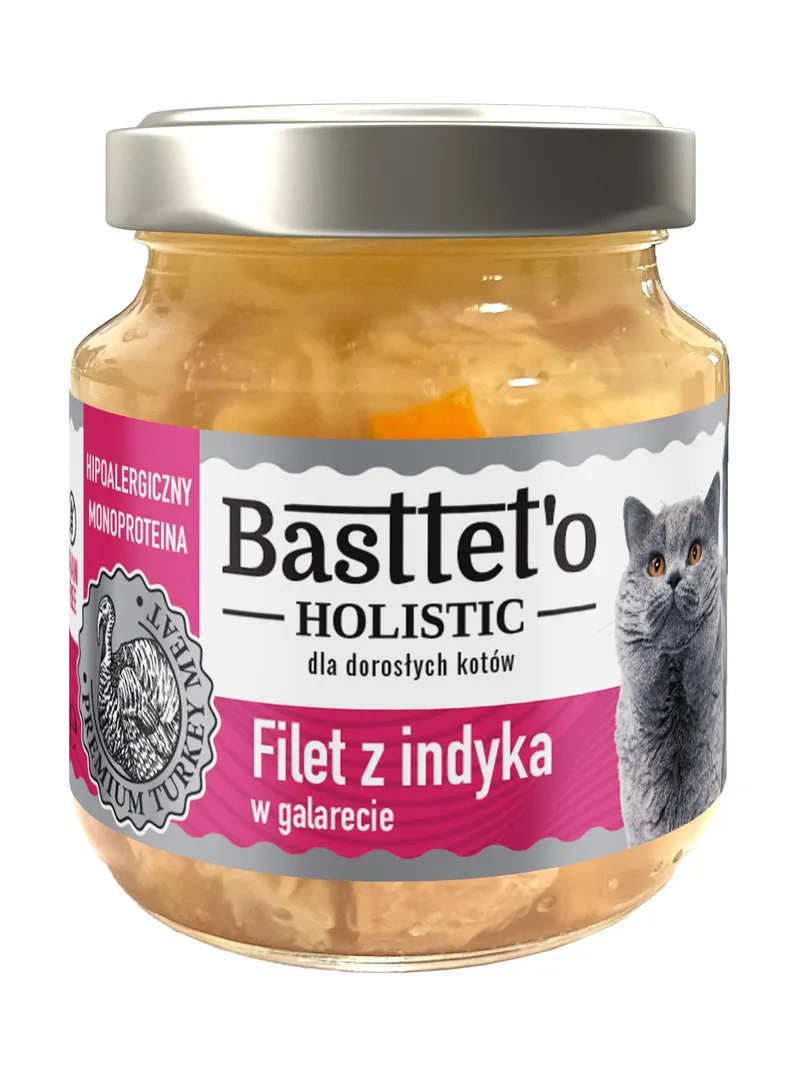 Basttet'o Holistic Filet Z Indyka W Galarecie Dla Kotów 130g