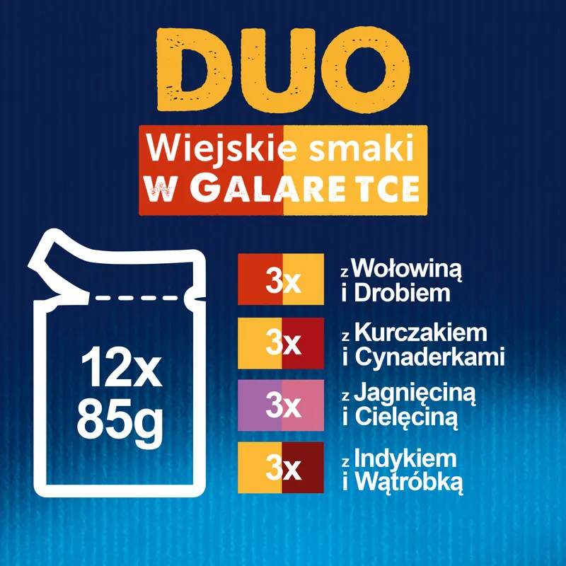 Felix Duo Wiejskie Smaki W Galaretce Z Mięsem 12x85g