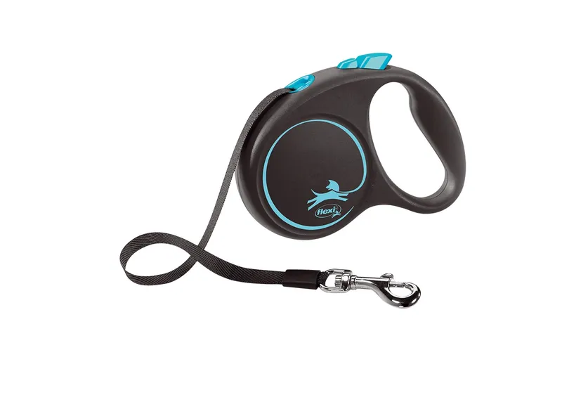 Flexi Smycz Black Design L Taśma 5m Do 50kg - Niebieska