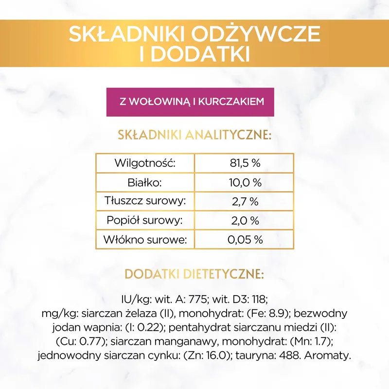 Purina Gourmet Gold Z Wołowiną I Kurczakiem W Sosie 85g