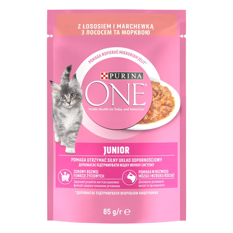 Purina One Junior Karma Dla Kociąt Z Łososiem I Marchewką 85g
