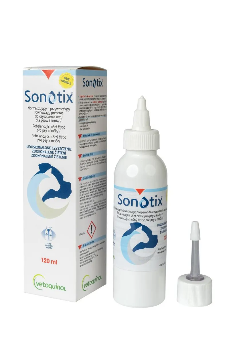 VETOQUINOL Sonotix 120ml Dla Psów I Kotów