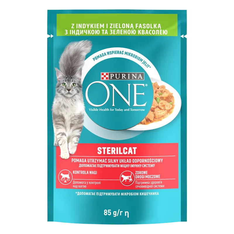 Purina One Sterilcat Karma Dla Kota Z Indykiem I Zieloną Fasolką 85g