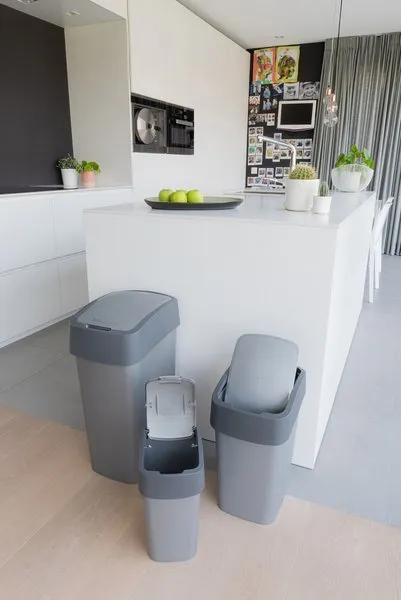 Curver Flip Bin Kosz Na Śmieci 10l - Szaro-Grafitowy