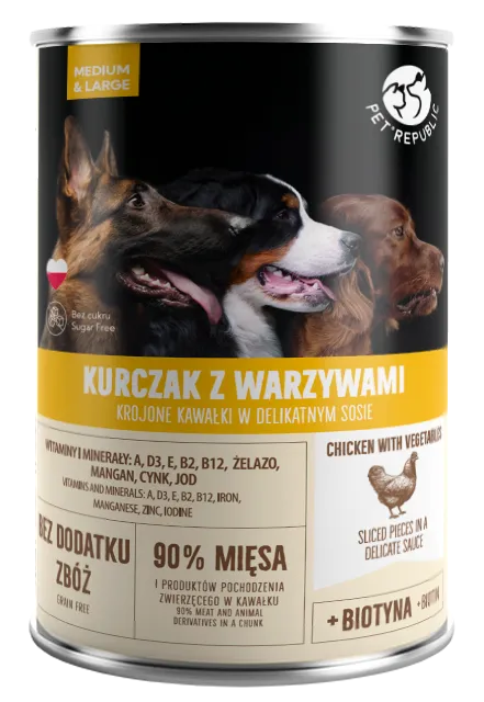 Karma Mokra Dla Psa Kawałki W Sosie Z Kurczakiem ZOOJOY 800 g