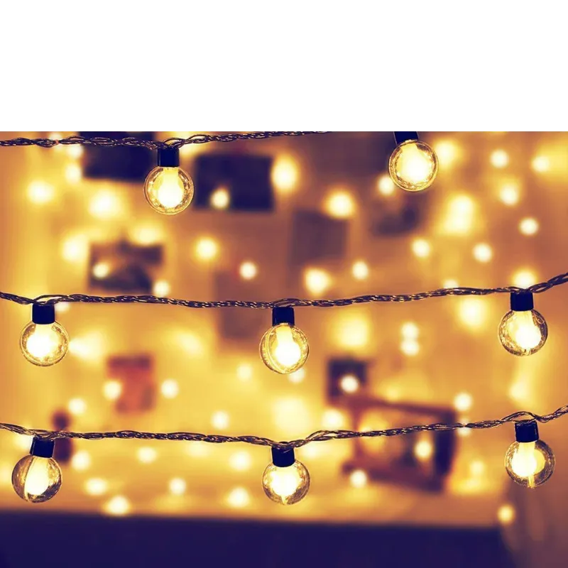 Lampki Solarne Ogrodowe Girlanda 20 LED Z Czujnikiem Zmierzchu