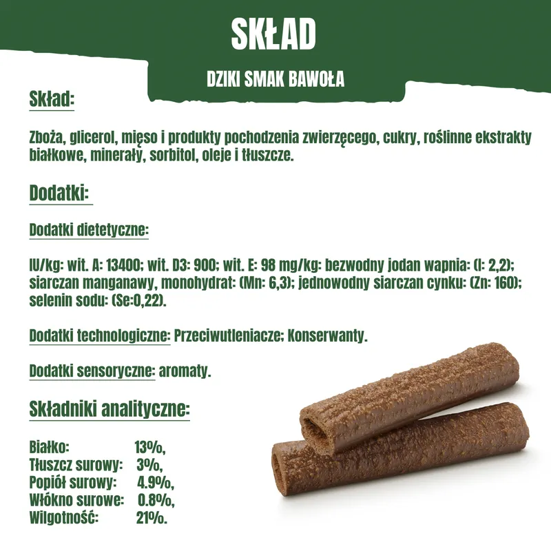 Purini Adventuros Sticks Karma Dla Psów Dziki Smak Bawoła 120g