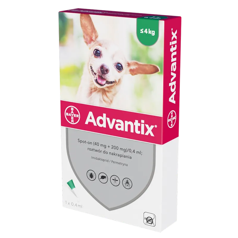Bayer Advantix Krople Na Kleszcze I Pchły 0,4ml