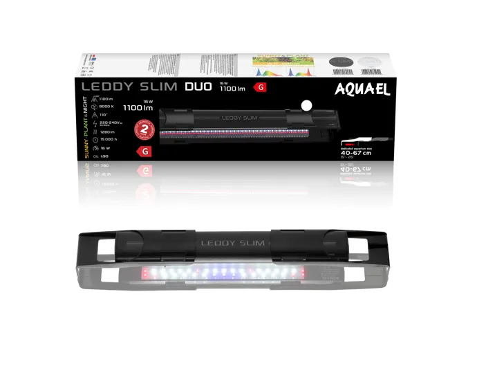 AQUAEL Leddy SlimDuo 16W Sunny Plant&Night - Czarne