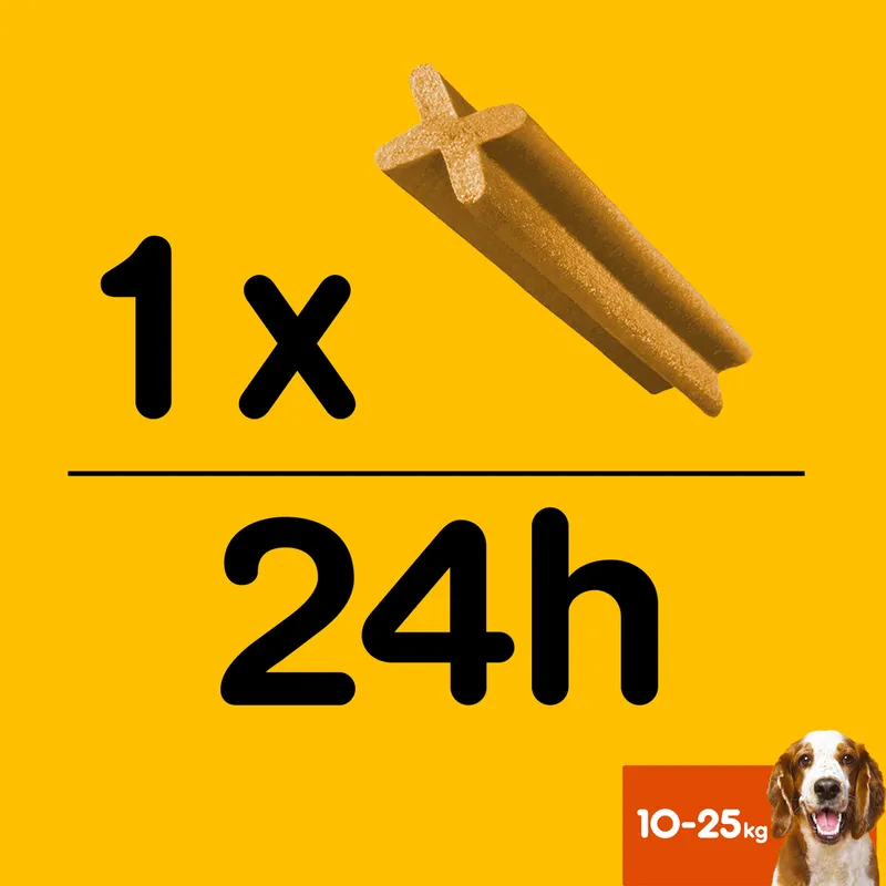 Pedigree DentaStix Przysmak Dentystyczny Dla Psów Od 4 Miesiąca I Wadze 10-25KG 180g