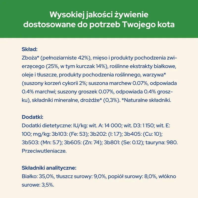Karma Dla Kota Sterilized Z Kurczakiem Sucha 1,5 kg ZOOJOY 2 Saszetki