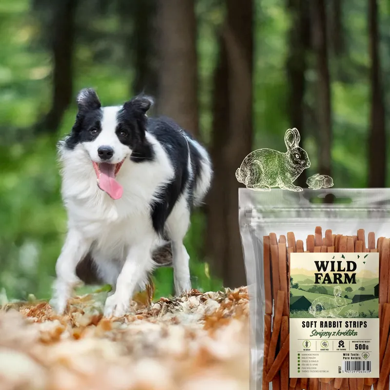 Przysmak Dla Psa Stripsy Z Królika Naturalne Bezzbożowe ZOOJOY 500 g