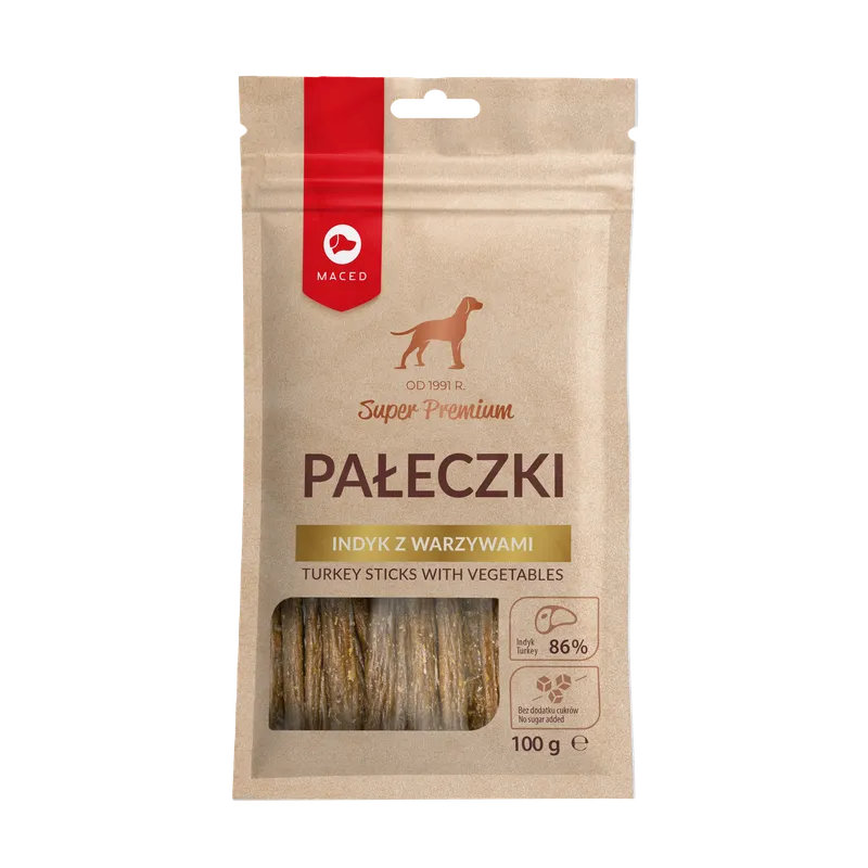 MACED Pałeczki Indyk Z Warzywami 100g