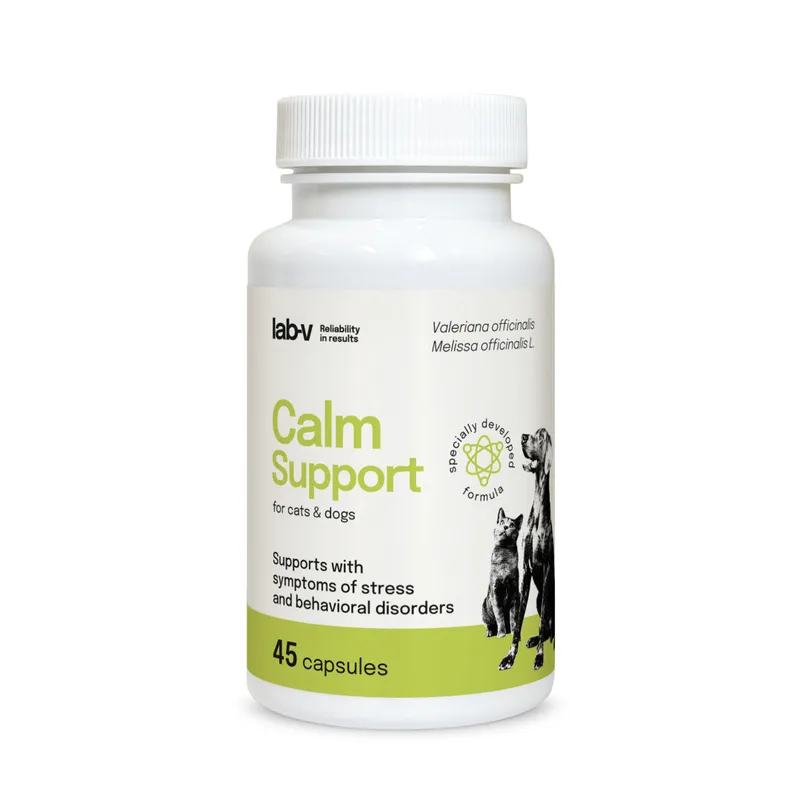 Lab-V Calm Support Wspomaganie Przy Objawach Stresu I Zaburzeniach Behawioralnych 45 Kapsułek