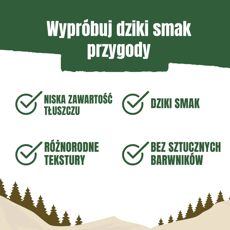 Purini Adventuros Nuggets Karma Dla Psów Dziki Smak Dzika 90g