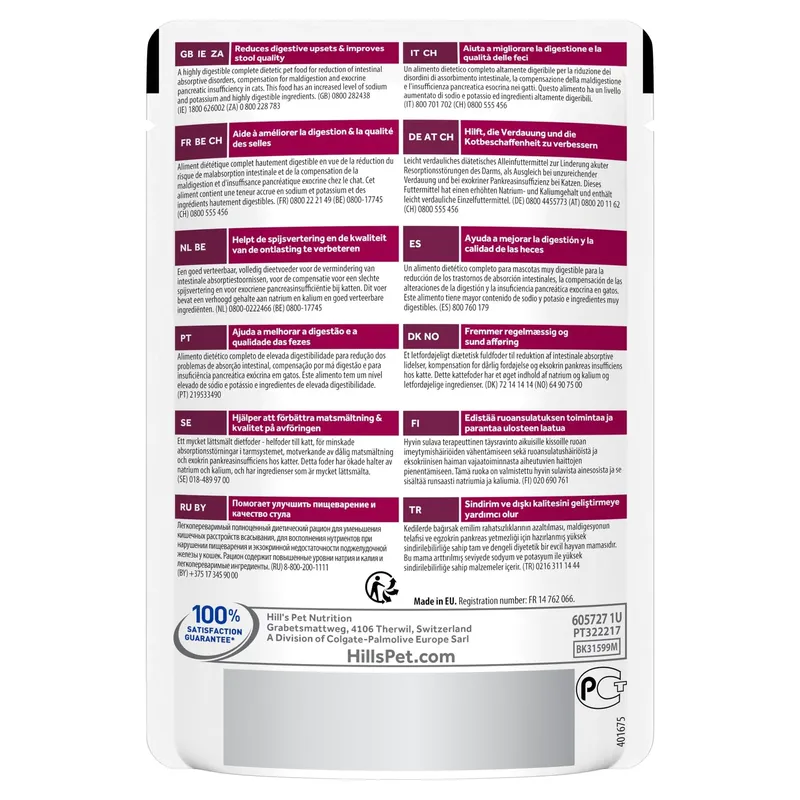 Hill's PD Prescription Diet Feline I/D Z Łososiem 85g