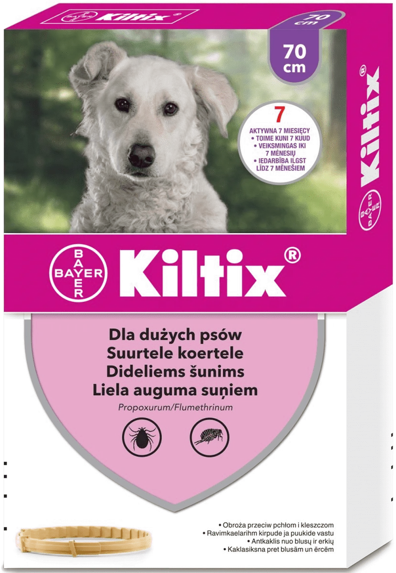 Bayer Kiltix Obroża Na Kleszcze I Pchły Dla Psa 70cm