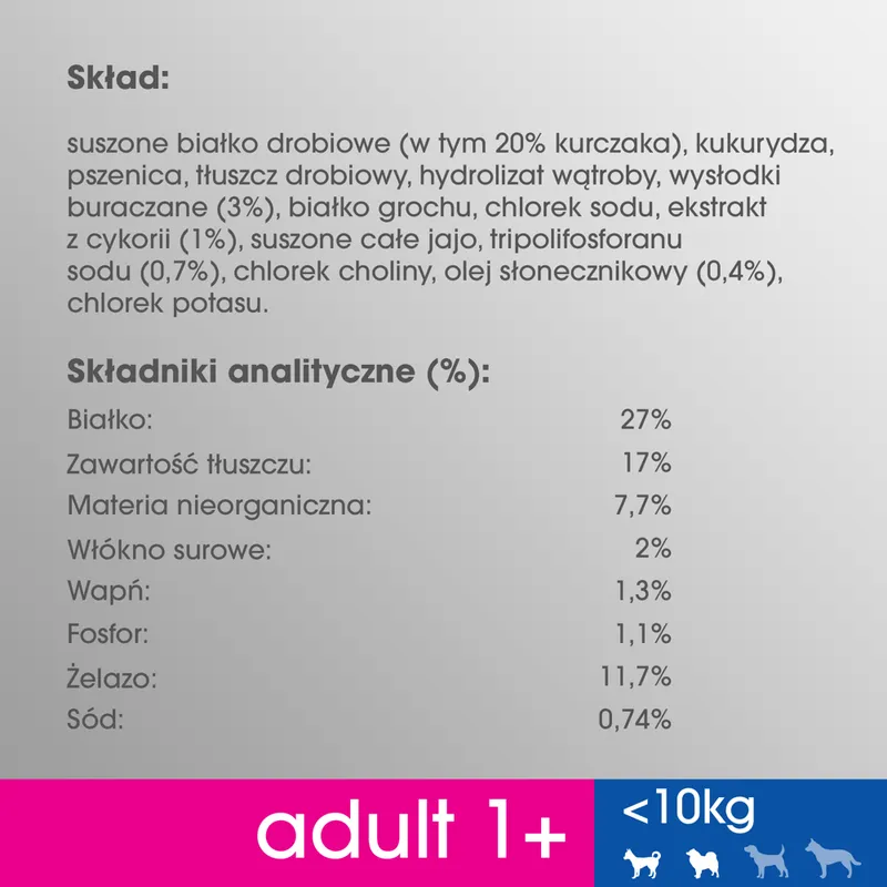 PERFECT FIT Adult 1+ Małe Rasy Z Kurczakiem 825g