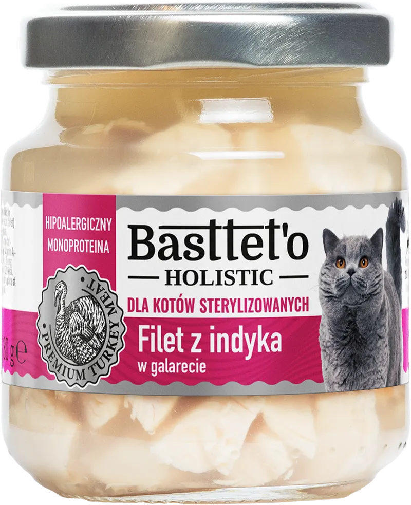 Basttet’o Holistic Filet Z Indyka Dla Kotów Sterylizowanych 130g