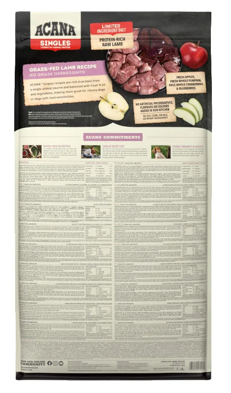 Acana Singles Grass-Fed Lamb 17kg