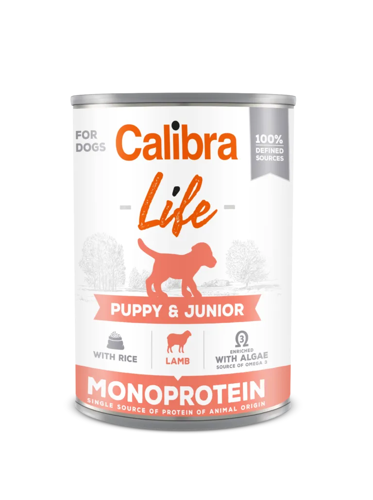 Calibra Dog Life Puppy & Junior Jagnięcina Z Ryżem 400g