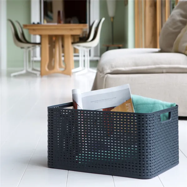 Curver Rattan Style Koszyk Z Pokrywą S - Szary