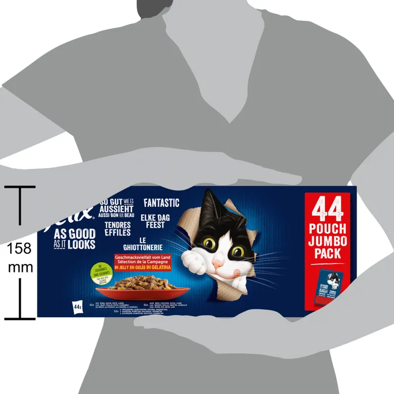 Felix Fantastic Mix Smaków W Galaretce Karma Dla Kota 44x85g