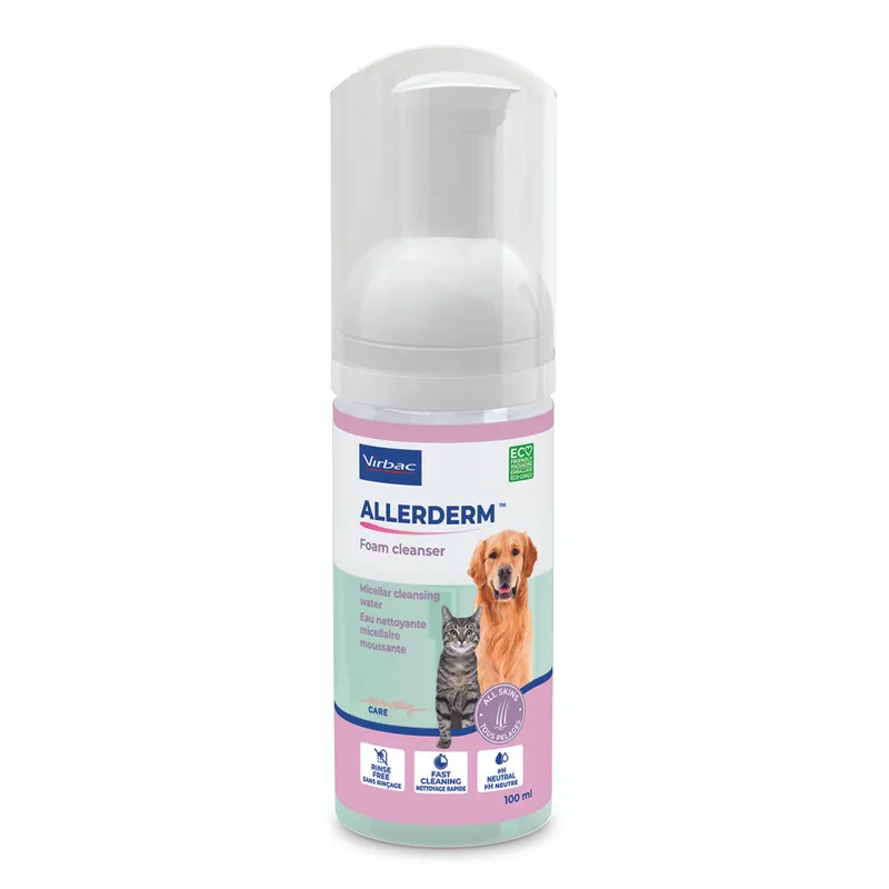 Virbac Allerderm Pianka Oczyszczająca Dla Psa I Kota 100ml