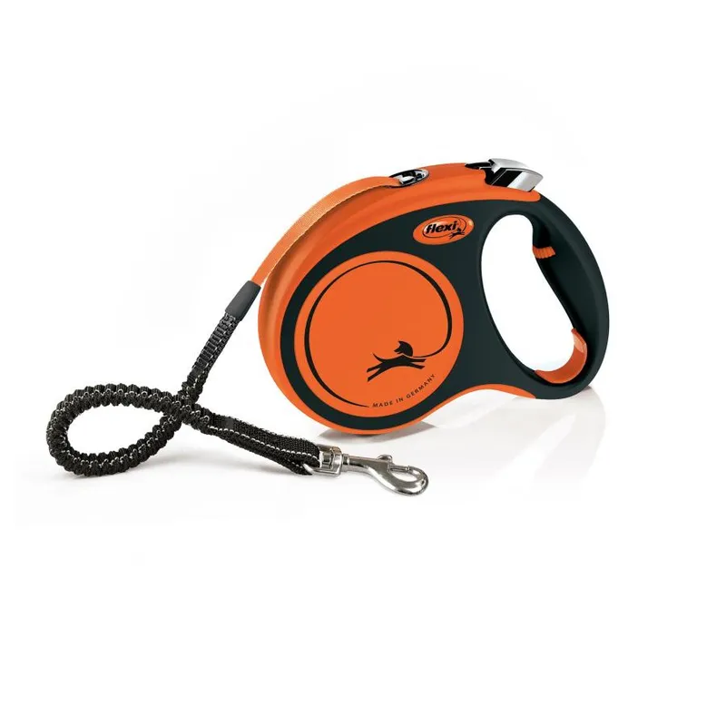 Flexi Smycz Oryginalna Xtreme M Taśma 5m Do 35kg - Pomarańczowa