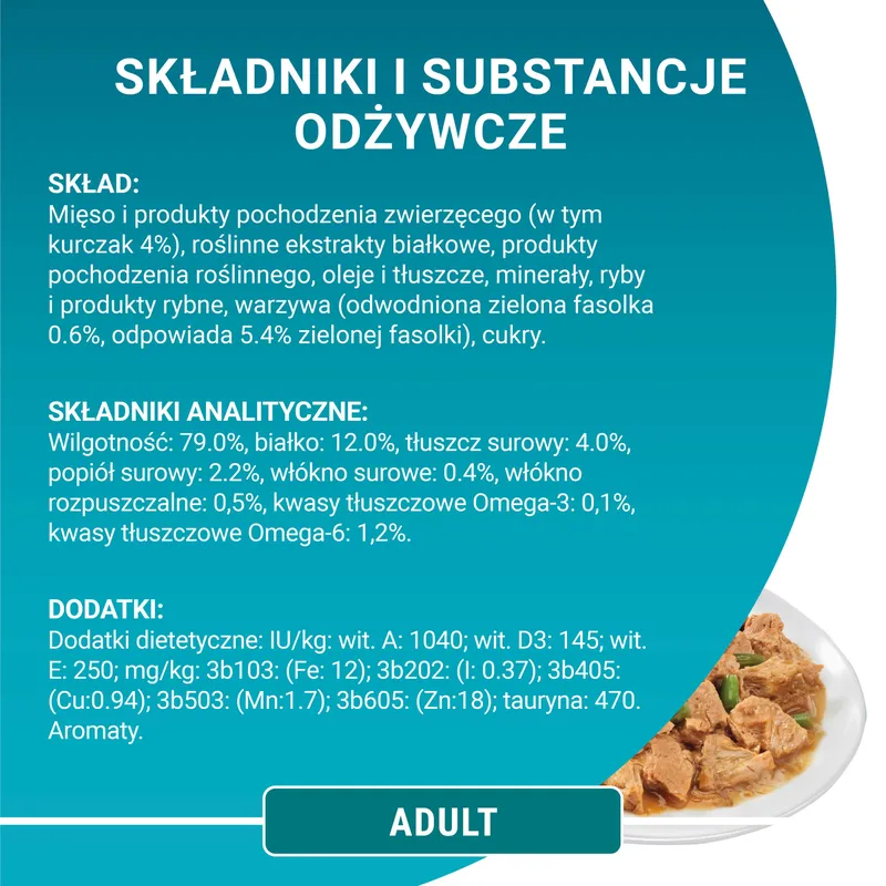 Purina One Adult Karma Dla Kota Z Kurczakiem I Zieloną Fasolką 85g