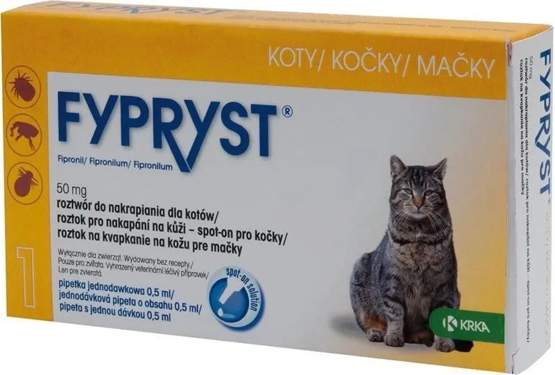 Krka Fypryst Spot On Dla Kota 50MG/0,5ML 1 Pipeta