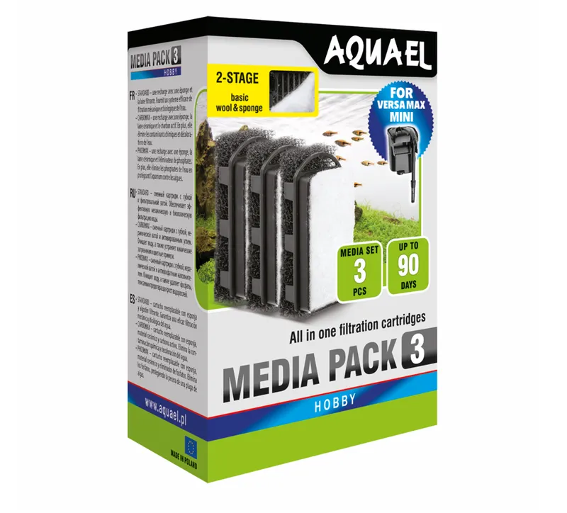 AQUAEL Wkład Filtracyjny Gąbkowy FZN Mini Standard 3szt