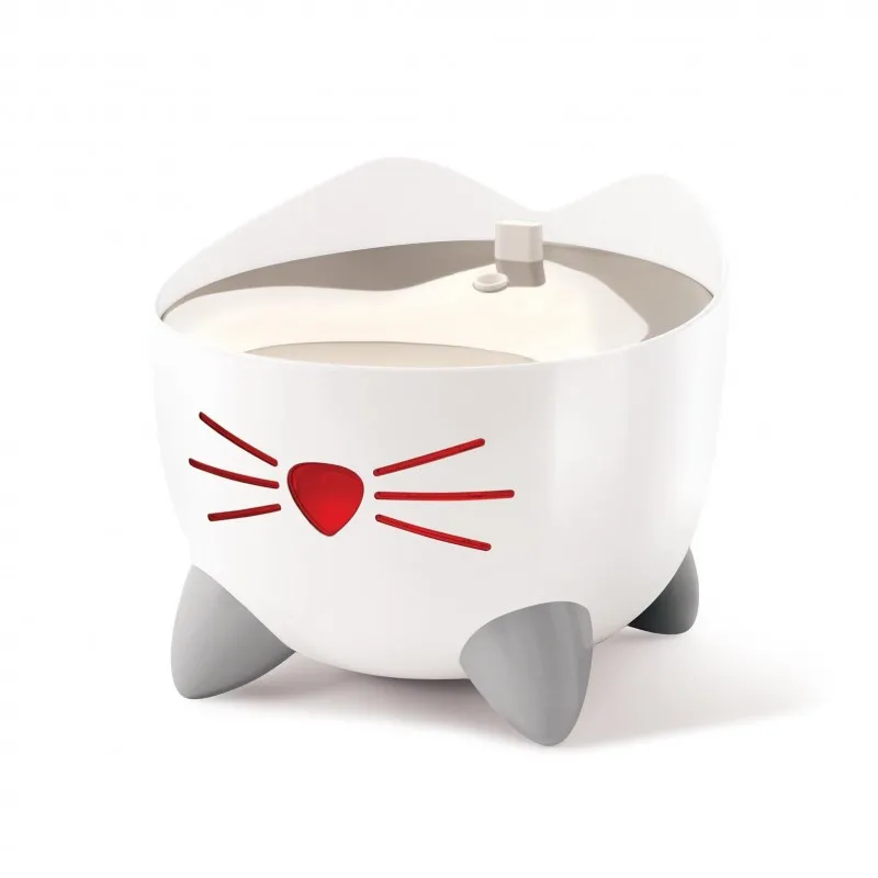 CATIT PIXI Smart Fountain Poidło Dla Kota Z Miską Ze Stali Nierdzewnej 2l - Białe