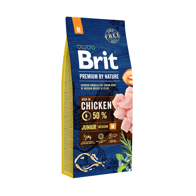 Brit Premium By Nature Junior M Z Kurczakiem 15kg