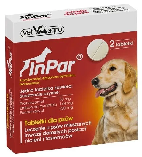 Vet-Agro InPar Tabletki Odrobaczające Dla Psa 2szt